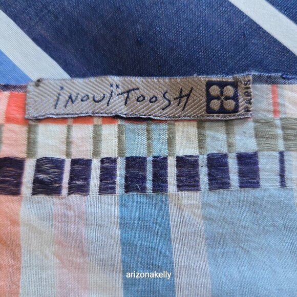 Inouitoosh Silk/Cotton Lightweight Striped Scarf Inoui Editions - Picture 3 of 10
